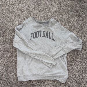 Men's Gray 'Football' Crewneck Sweatshirt